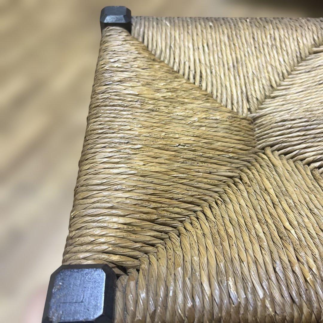 【松本民芸家具】ラッシスツール ◆ラッシ編み◇希少A