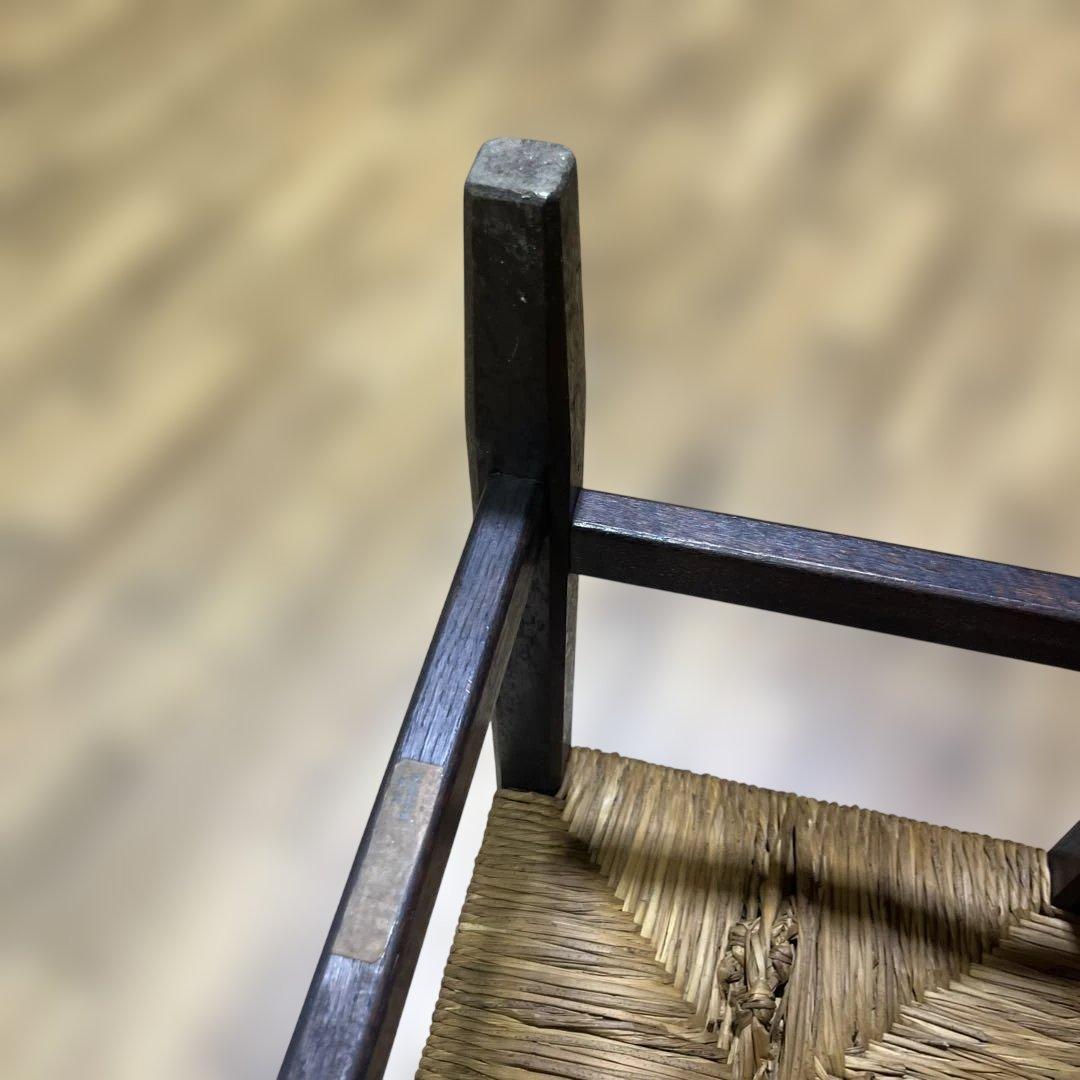 【松本民芸家具】ラッシスツール ◆ラッシ編み◇希少A