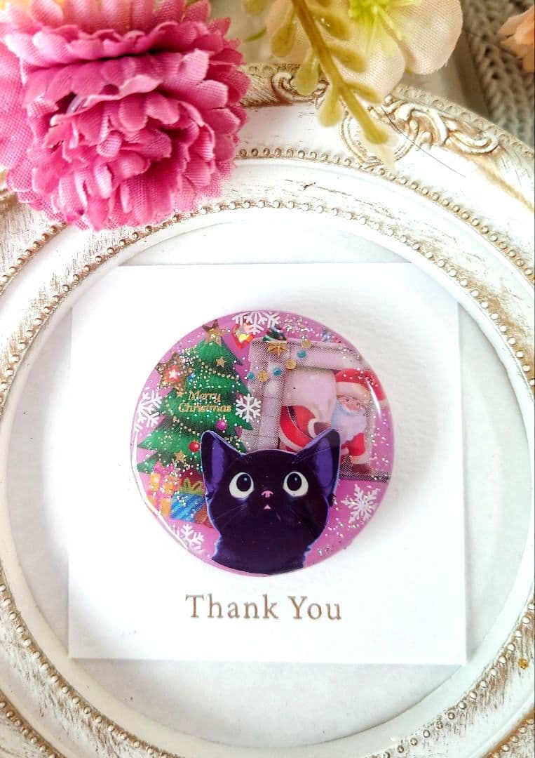 レジン猫ヘアゴムブローチポニーフックNo.477