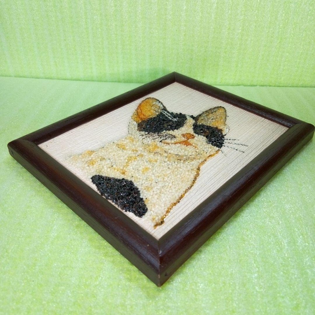 猫の額　ハチワレ　アート　インテリア　オブジェ　レア　希少