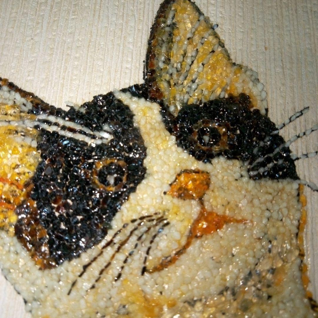 猫の額　ハチワレ　アート　インテリア　オブジェ　レア　希少