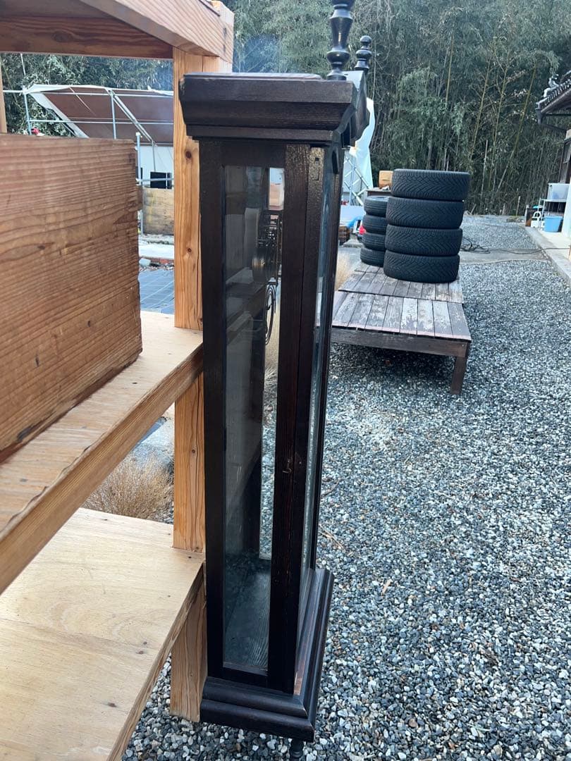 当時物 ゼンマイ式振り子時計 160cm大型 ゆらゆらガラス