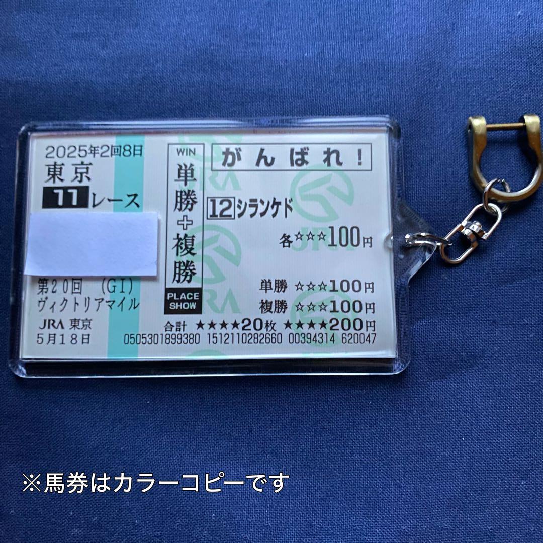 シランケド 2025ヴィクトリアマイル応援単勝馬券【カラーコピー】＋