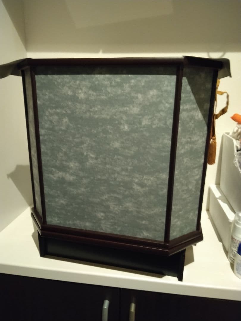 五月人形 兜飾り　福仙　ガラスケース　上杉謙信