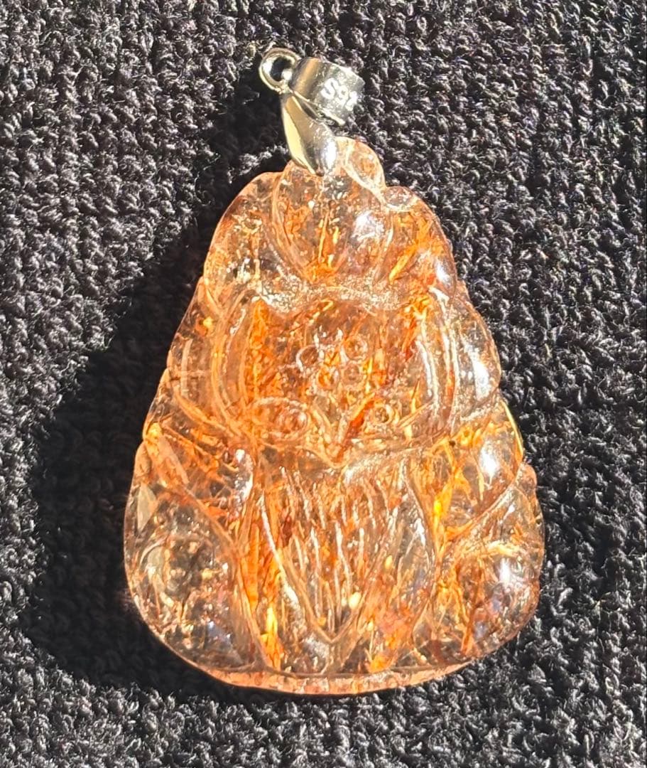 スーパーセブンルチルクォーツ九尾ペンダントトップそしじシールセット