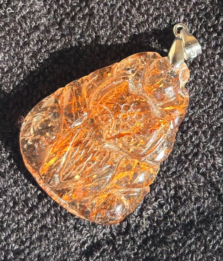 スーパーセブンルチルクォーツ九尾ペンダントトップそしじシールセット