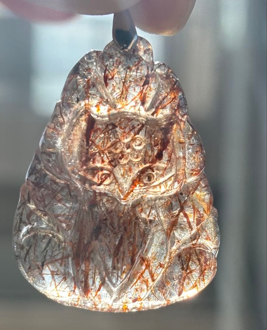 スーパーセブンルチルクォーツ九尾ペンダントトップそしじシールセット