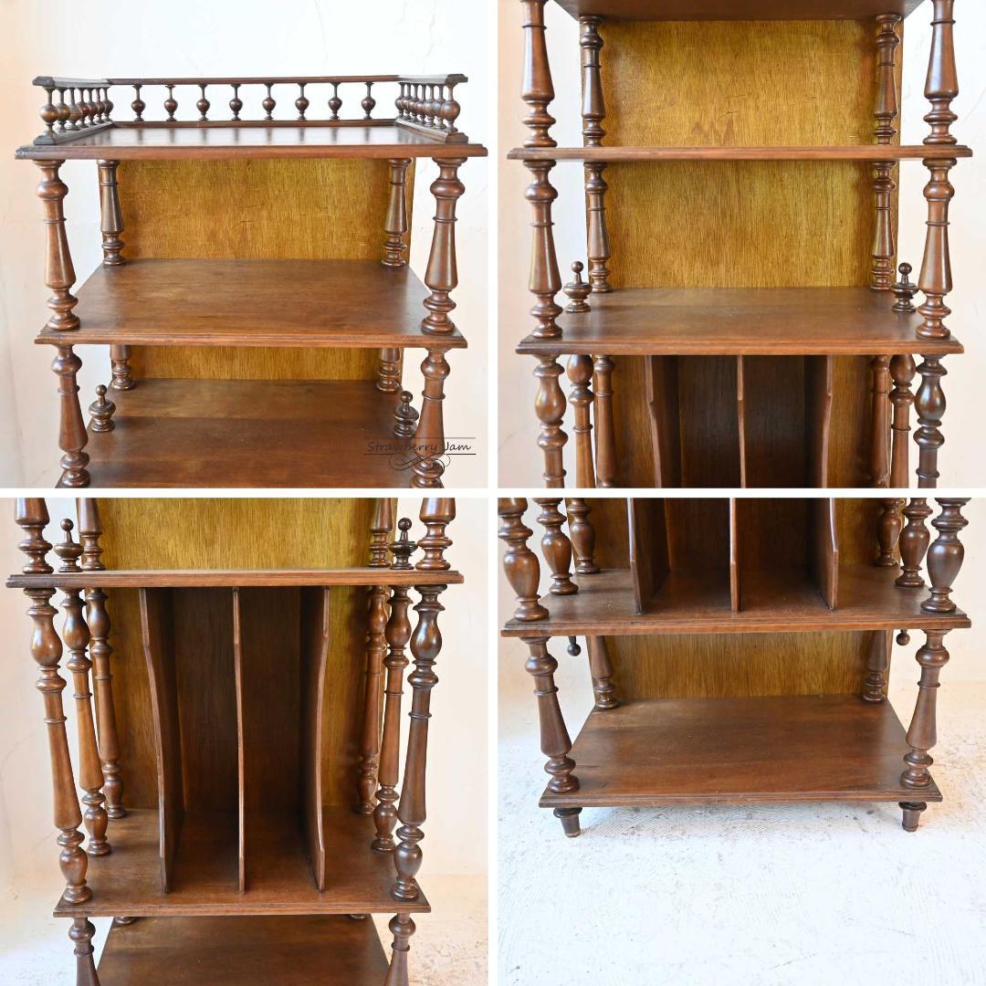 L3610-27 フランスアンティーク ブックシェルフ 収納 本棚 キャビネット