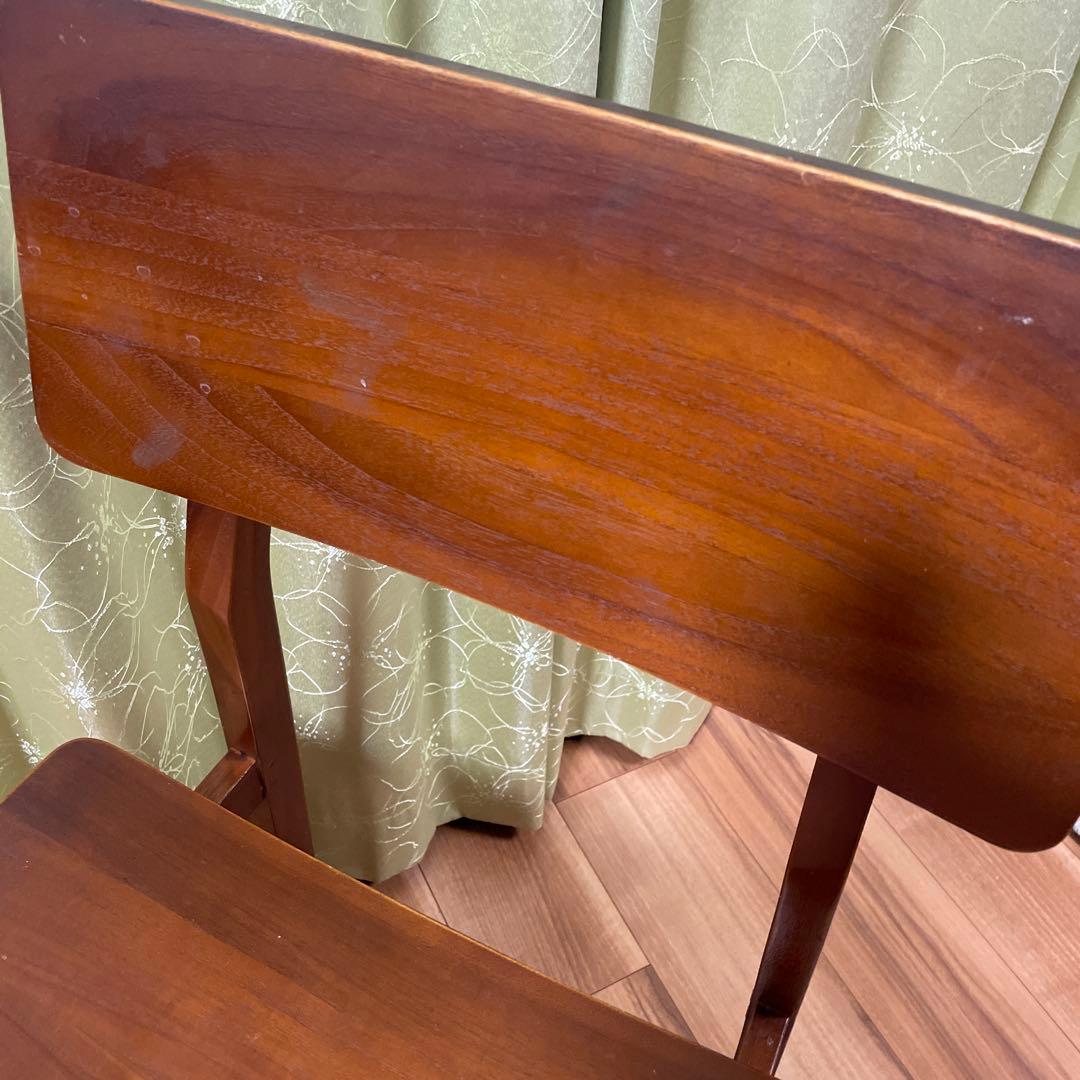 スキャンティーク　木製シンプルチェア ブラウン