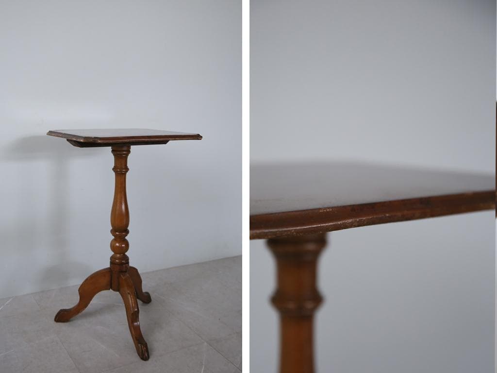 英国アンティーク木製サイドテーブルj/オケージョナル/作業机/飾り棚91-206