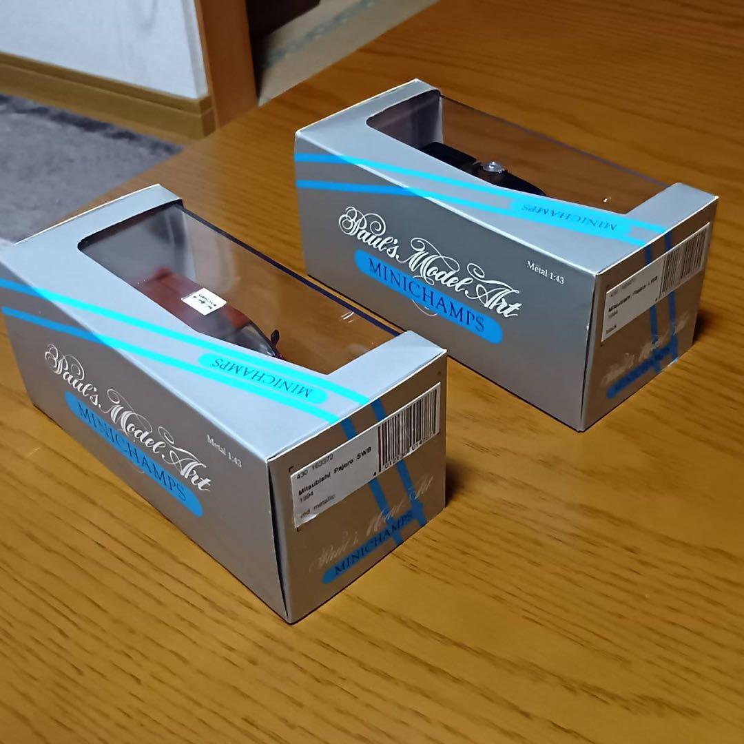 【2台セット】ミニチャンプス　三菱　パジェロ　1/43