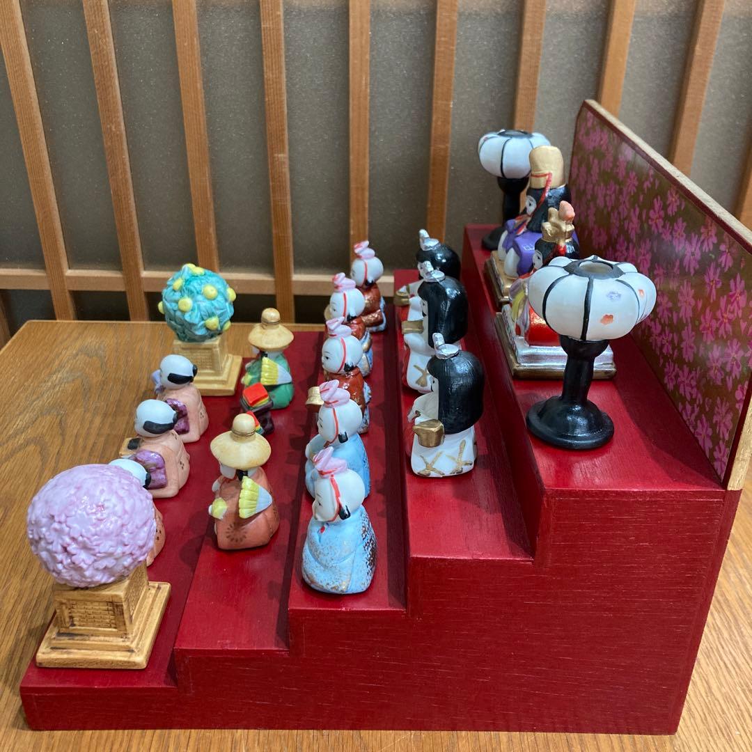 瀬戸焼　彩堂窯　川本正義作　陶製　御雛人形