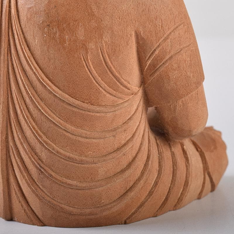 総白檀　天然ダイヤモンド白毫　阿弥陀如来像　美術目録・桐箱付　D　R8425B