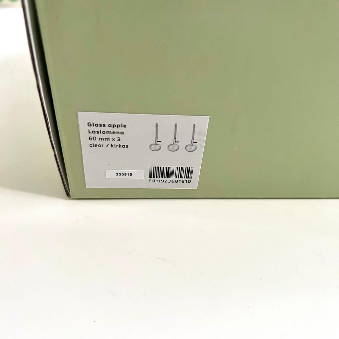 新品イッタラオーナメント アップル りんご ガラス オイバトイッカ