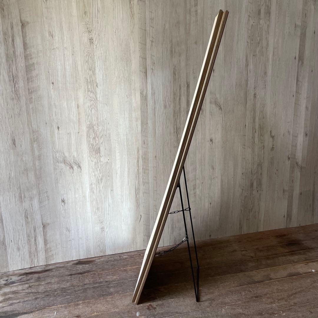 ②全身鏡 アンティークミラー 姿見 アンティーク調 スタンド付き ゴールド