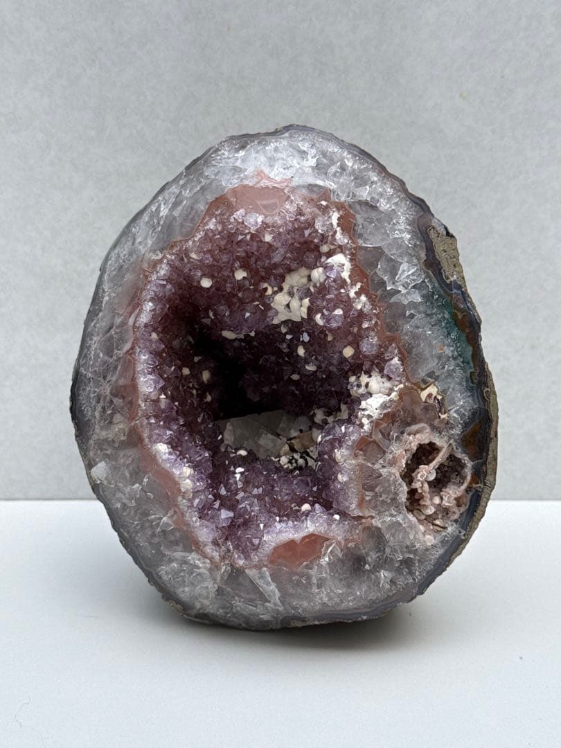 2kg レアなピンクアメジスト ドーム ジオード アメジスト 天然石 台座