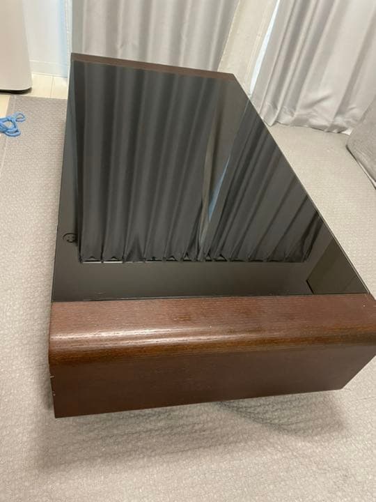 ニトリ 格安☆ センターテーブル ベルネ F BK ブラック ガラステーブル