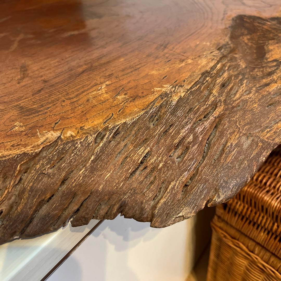 一枚板　テーブル　ヴィンテージ　蚤の市　昭和レトロ　古道具