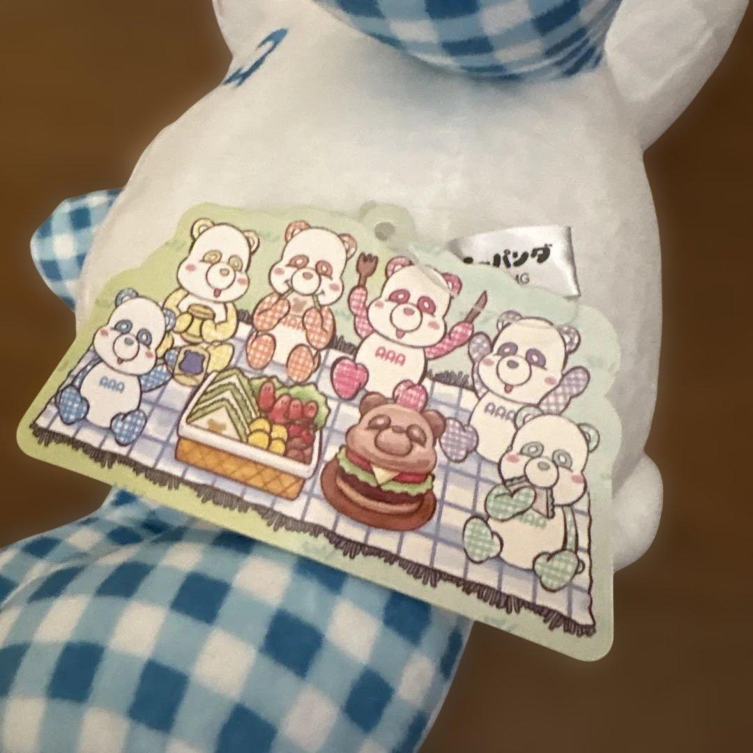 AAA え〜パンダ ギンガムチェックぬいぐるみ 與真司郎 ブルー - メルカリ