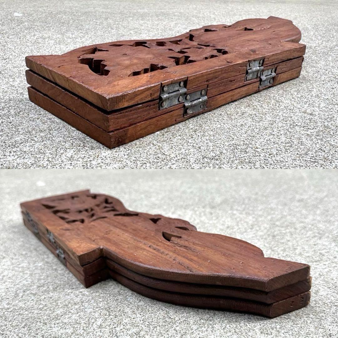 アンティーク 木製テーブル シーシャムウッド サイドテーブル ラウンド 彫刻