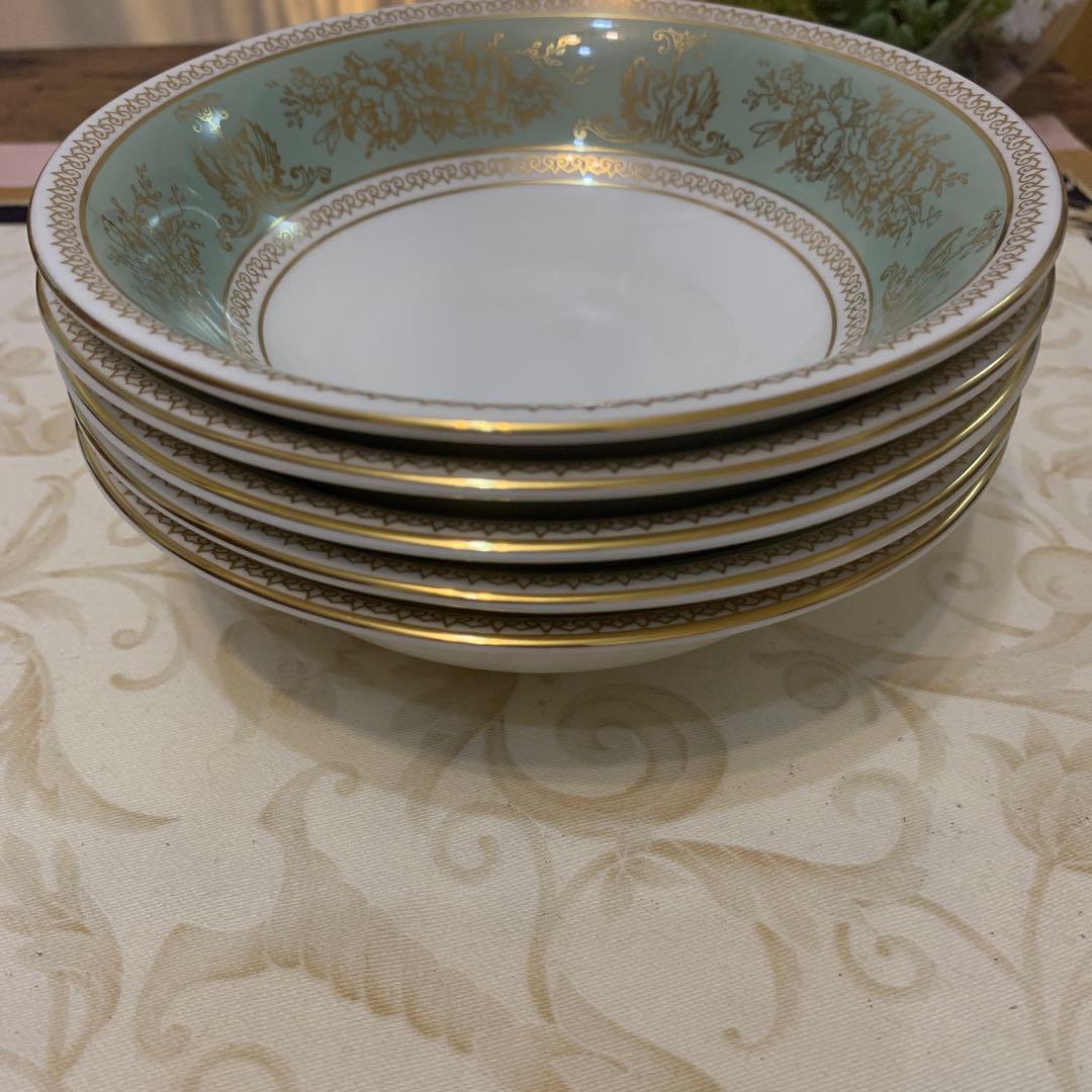 ウェッジウッド コロンビア　セージグリーン 15.5cm サラダボウル5枚