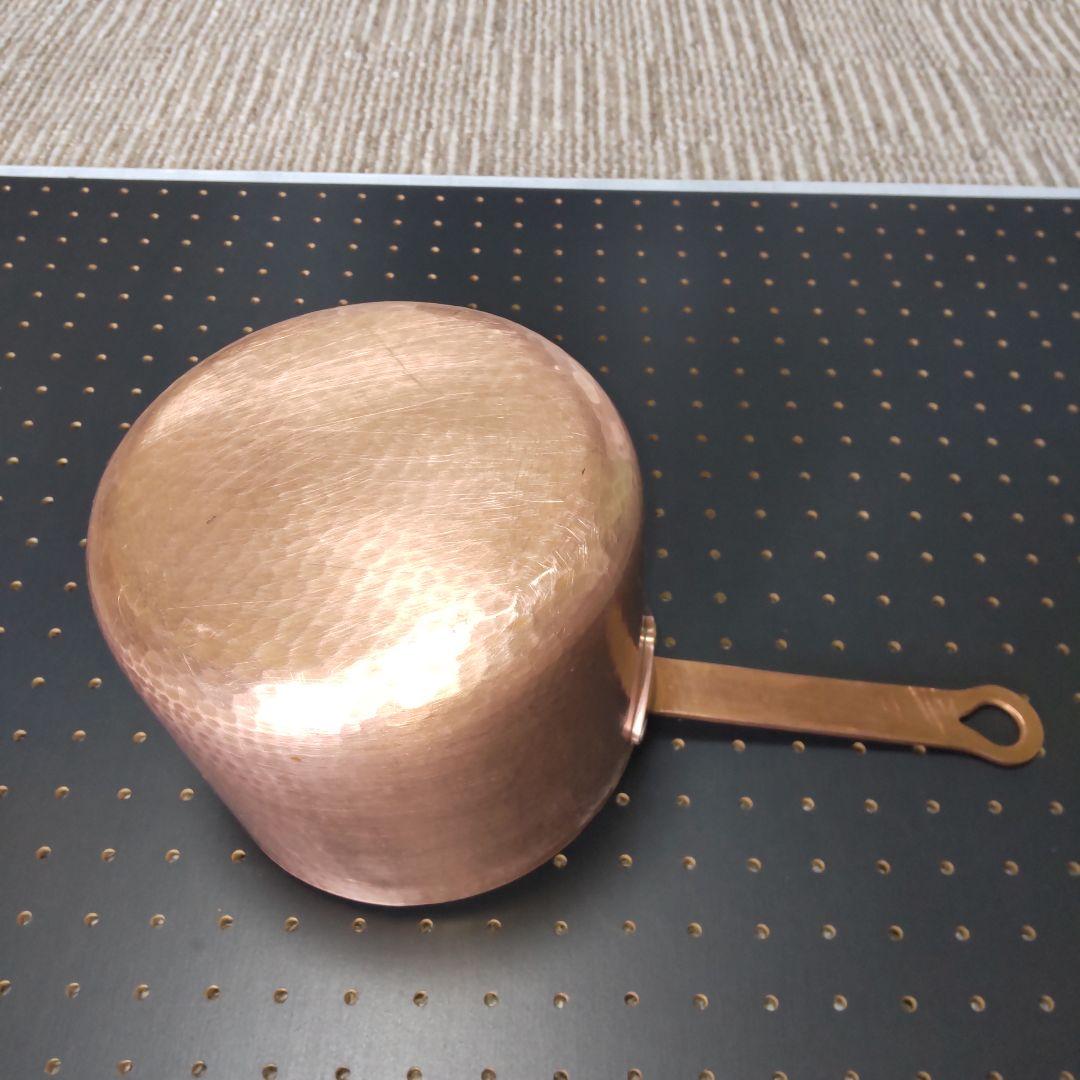 銅製 片手鍋 蓋付き 親子三代18cm 重さ 1,78kg