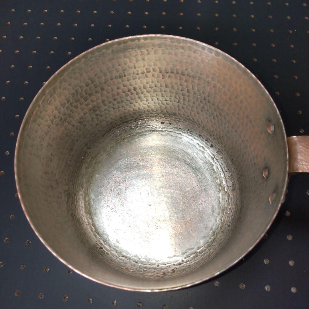 銅製 片手鍋 蓋付き 親子三代18cm 重さ 1,78kg