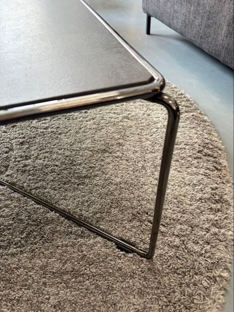 MARCAL コーヒーテーブル　セラミック天板　ブラッククロームフレーム