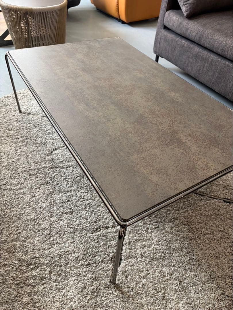 MARCAL コーヒーテーブル　セラミック天板　ブラッククロームフレーム