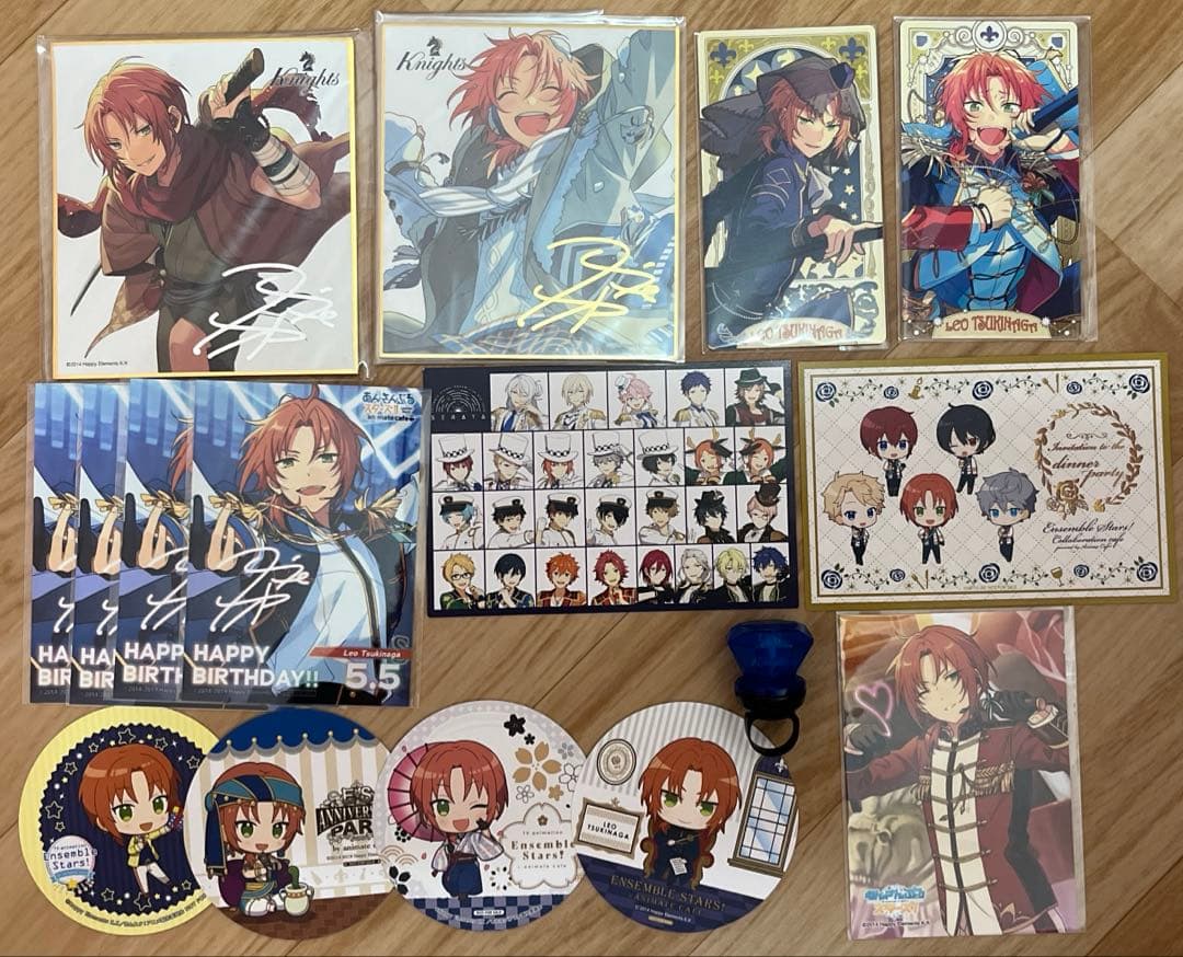 あんスタ　月永レオ　コロッタ　応援缶バッジ　まるかく　ナンジャタウン　色紙