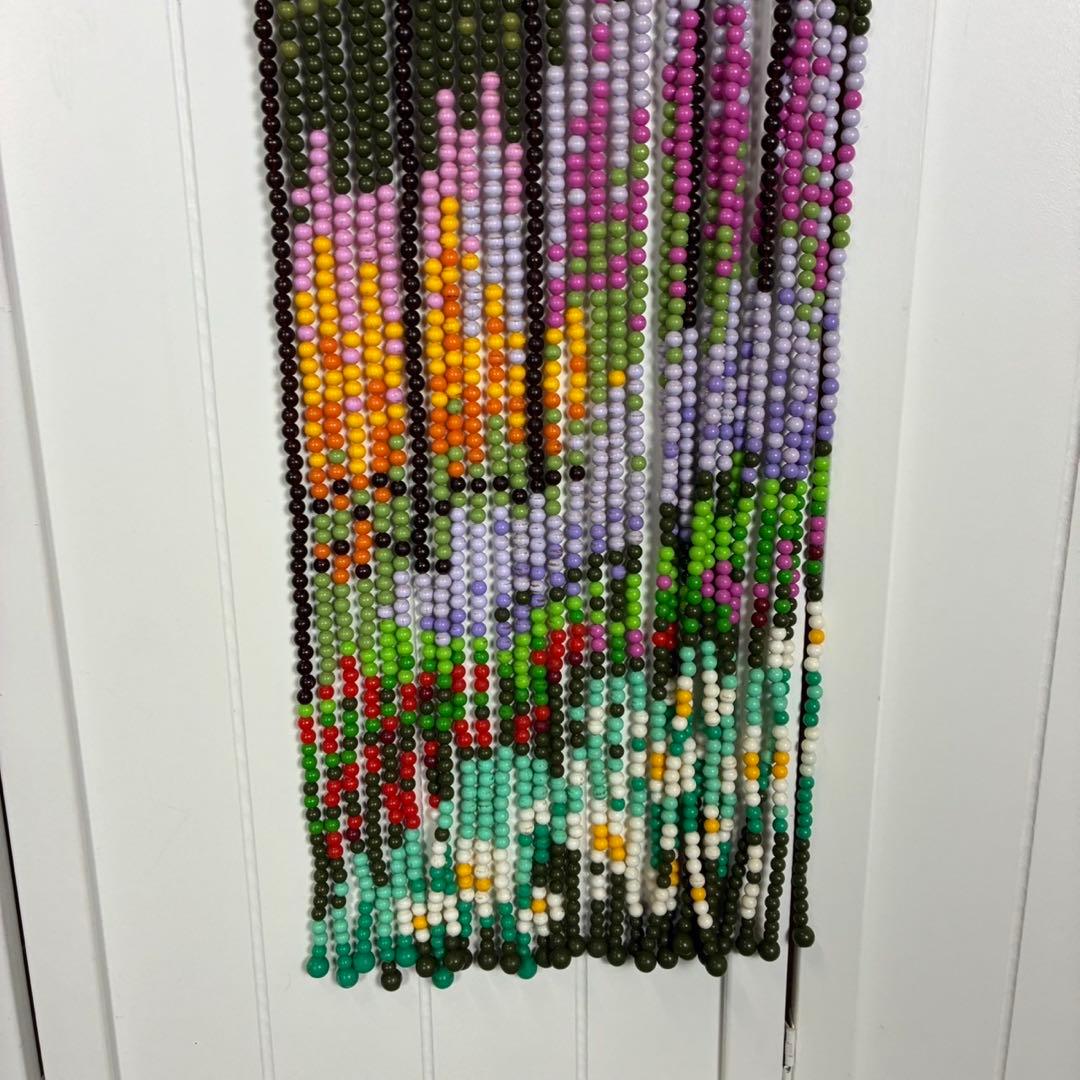 送料込】昭和レトロ 珠のれん ビーズ レトロポップ スキルスクリーン