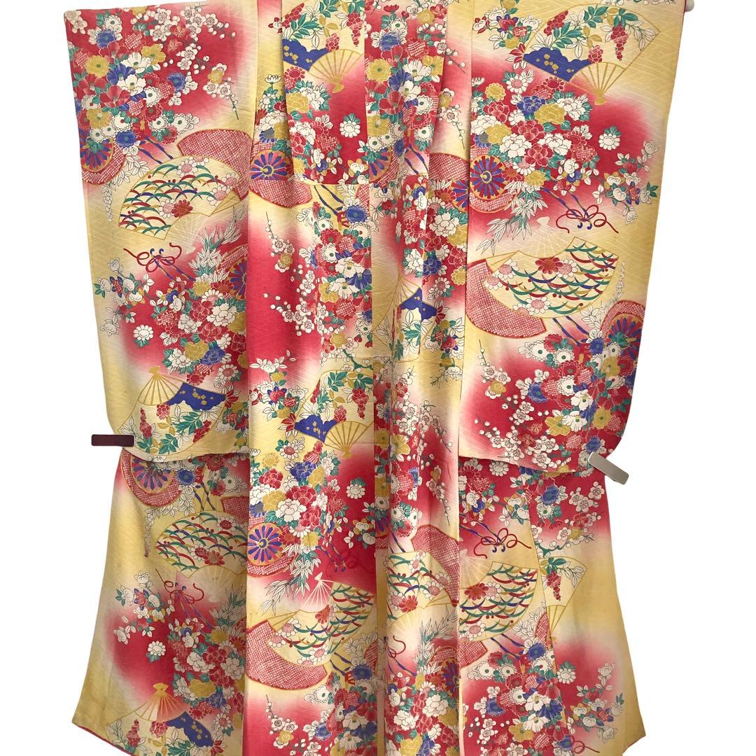 ★アンティーク　女の子　子供着物　7歳　七五三　　大正ロマン　NO48