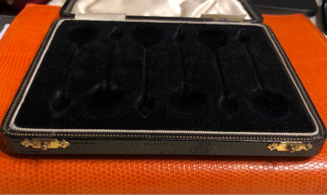 英国ヴィンテージ　コーヒービーン　純銀スプーン　6本セット