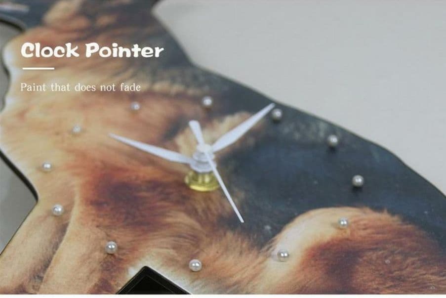 【リアル】壁掛け ペット時計 かわいい ジャーマンシェパード インテリア