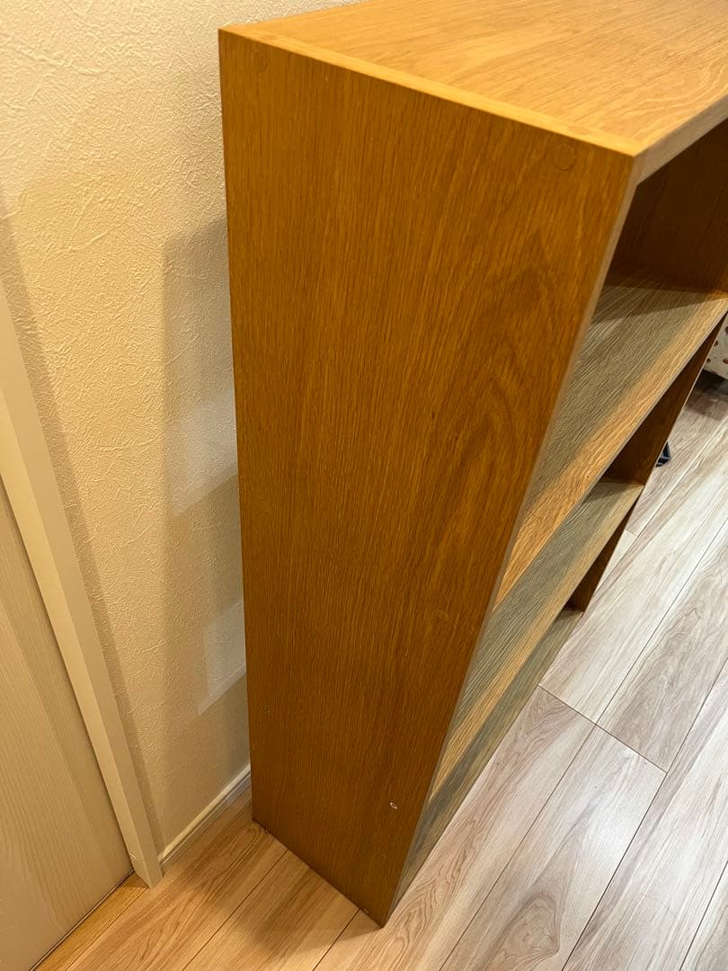 無印良品 棚【送料込み】スタッキングシェルフ ワイド ３段 オーク材