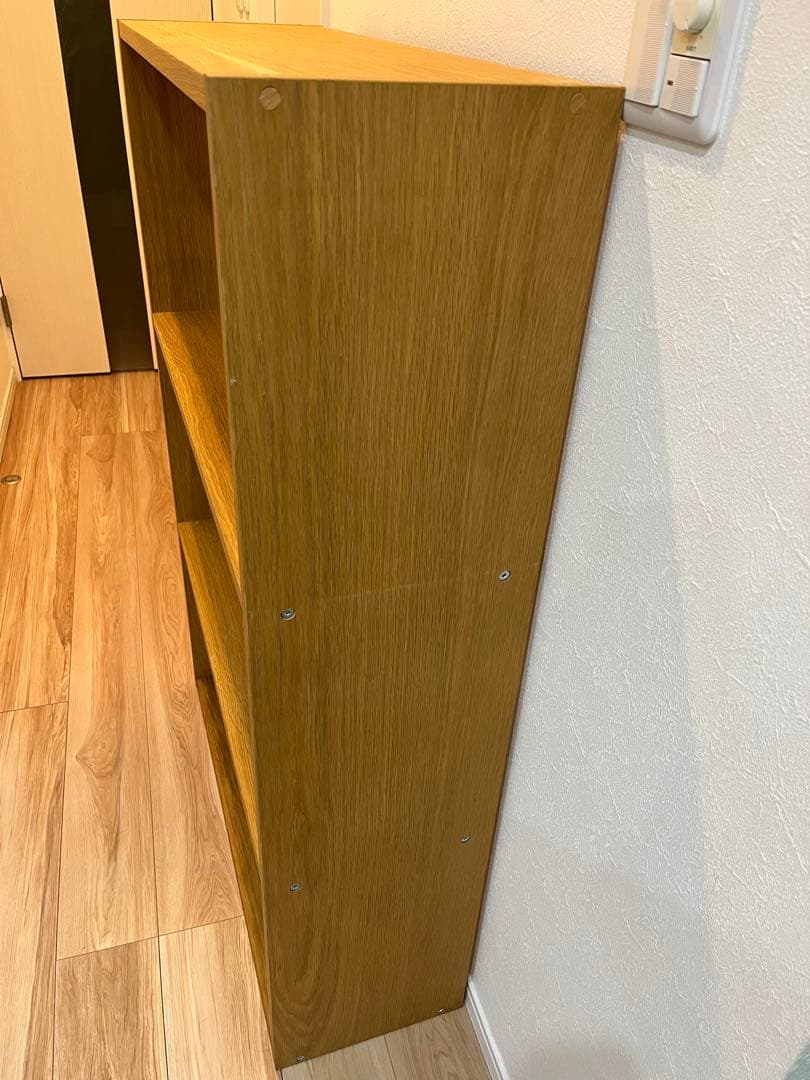 無印良品 棚【送料込み】スタッキングシェルフ ワイド ３段 オーク材