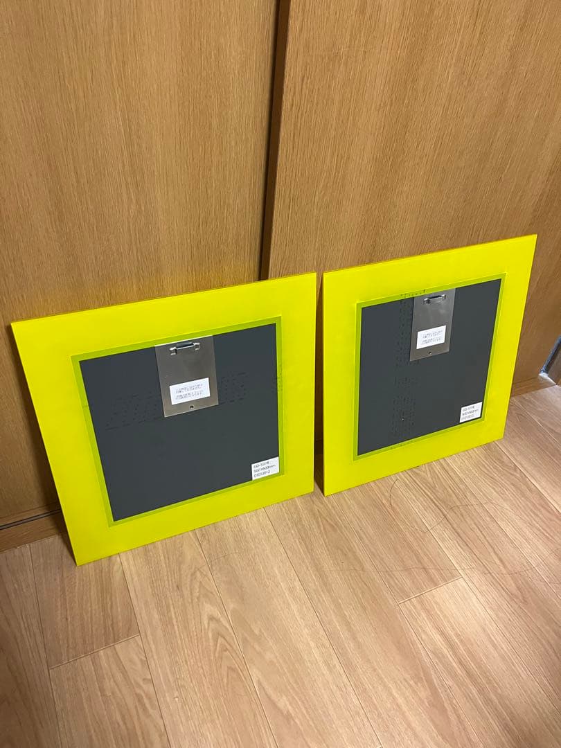 2枚セット アルテジャパン ミラー 壁掛け イエロー 鏡 ドレッサー 北欧