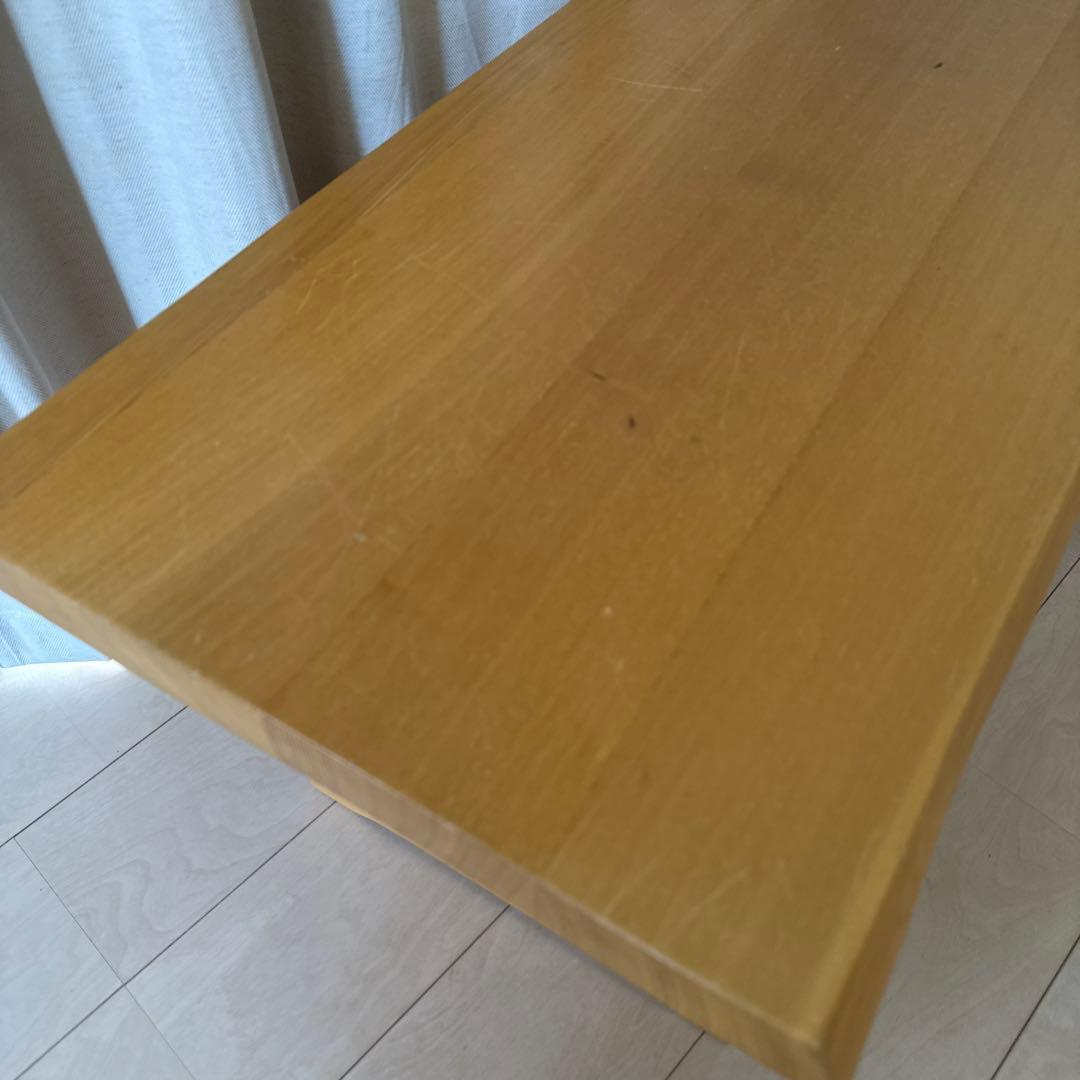 天然二レ無垢材　木製シンプルチェアー　ベンチシート