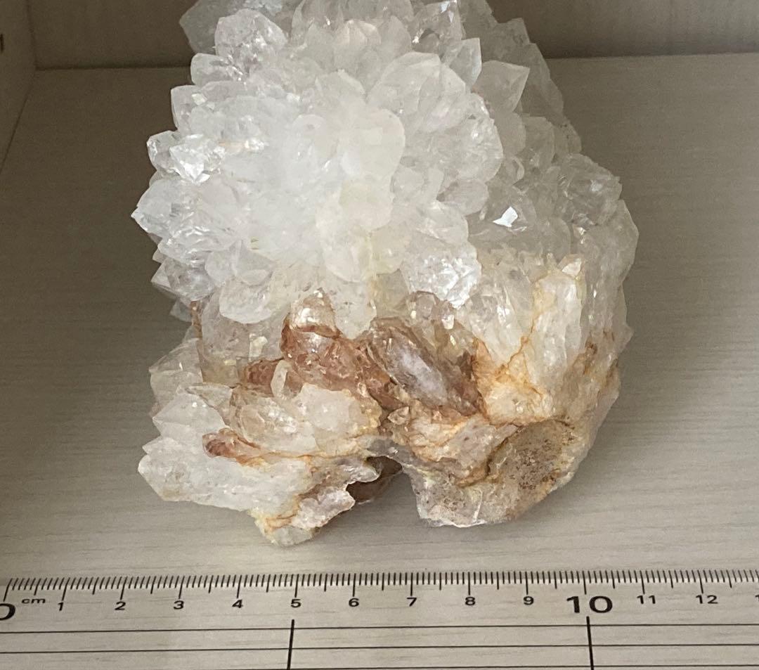 水晶　菊花水晶　クラスタ　原石　鉱物　天然石　パワーストーン　浄化　特大　置物