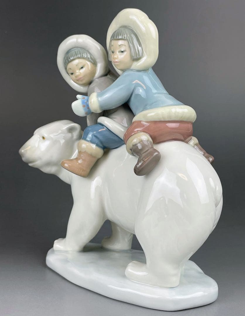 【美品】 リヤドロ エスキモーライダー 北極熊 シロクマ 白くま 白熊 リアドロ