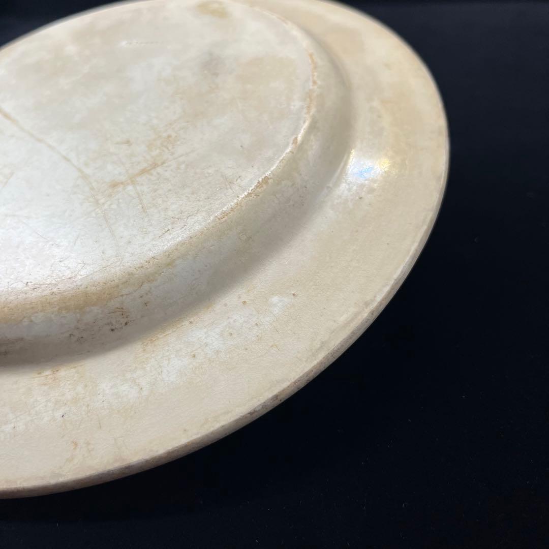 フランスアンティーク皿　1819年　Montereau モントロー　グリザイユ