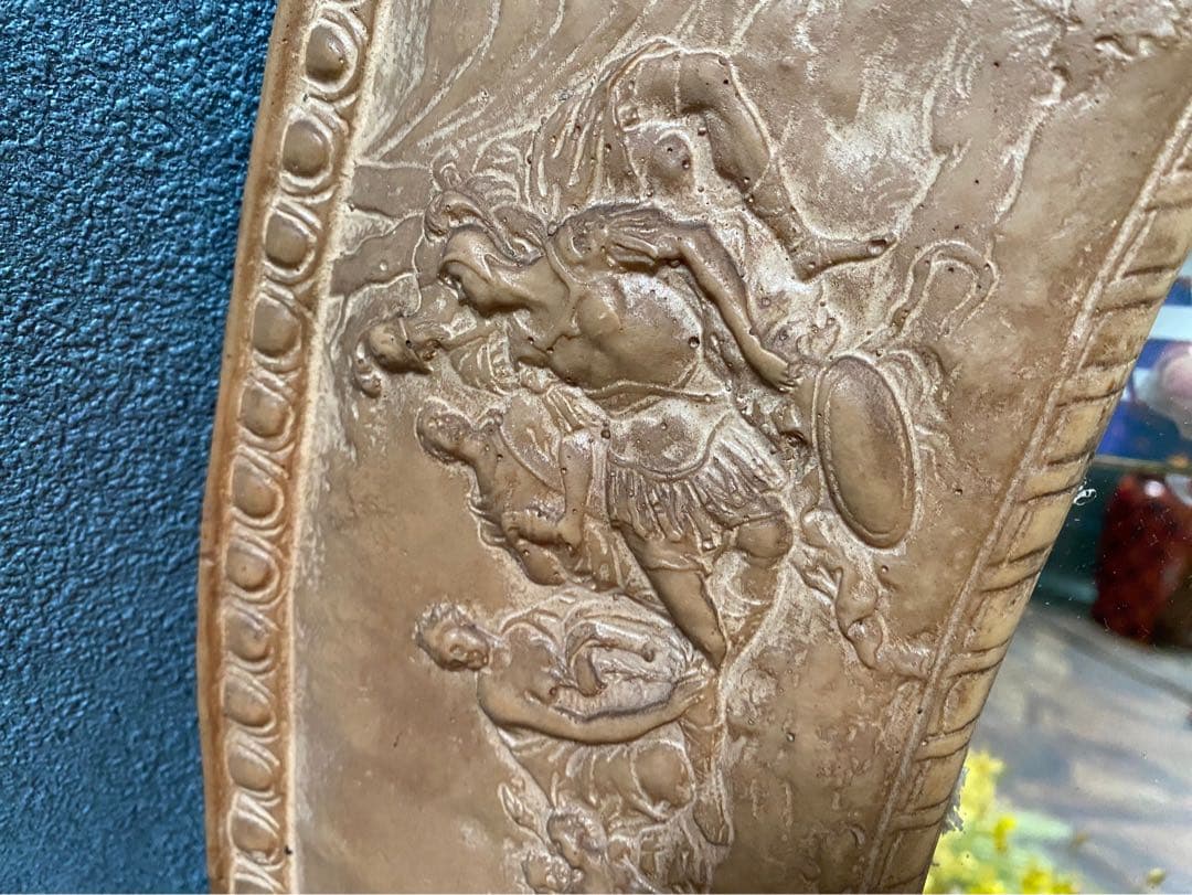 壁掛 鏡 ウォールミラー インテリア アンティーク 昭和レトロ 当時物ビンテージ