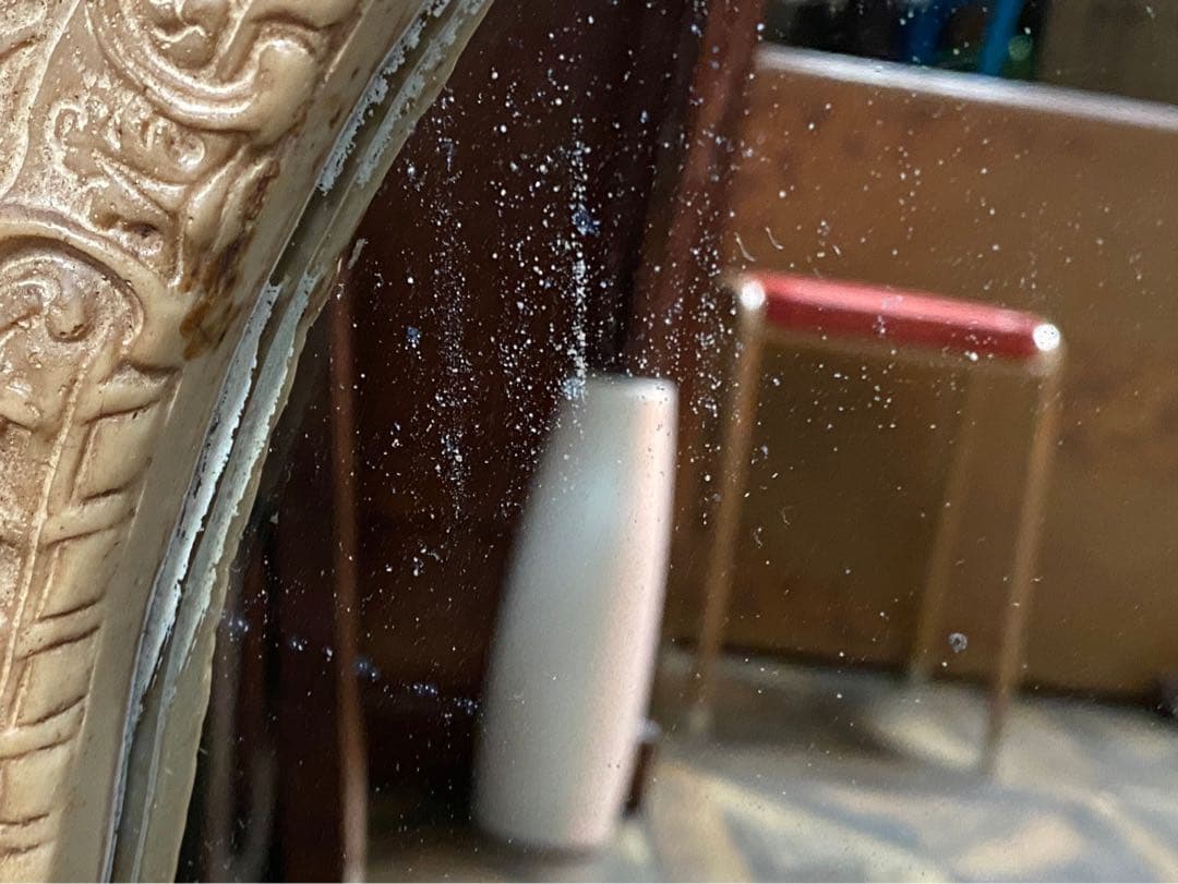 壁掛 鏡 ウォールミラー インテリア アンティーク 昭和レトロ 当時物ビンテージ