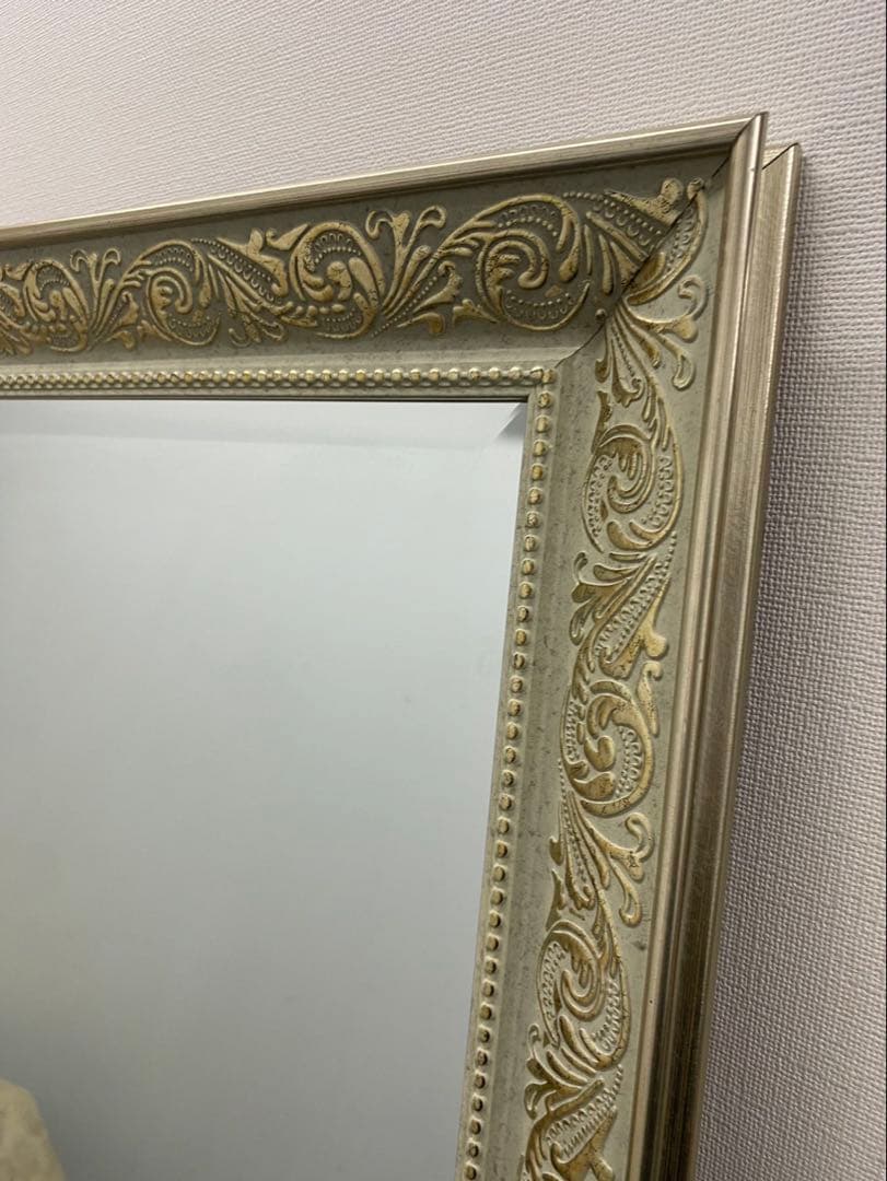 装飾フレーム 全身ミラー　クラシック調 木製　サロン　店舗什器　フィッティング鏡