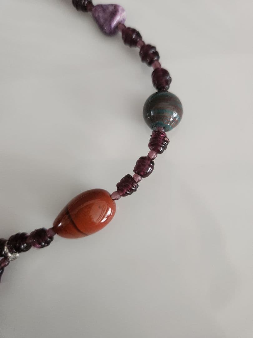 ラストセール！アトリエココ　ベネチアングラスネックレス　ハンドメイド　イタリア製