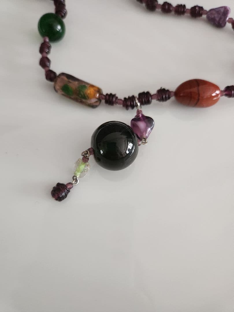 ラストセール！アトリエココ　ベネチアングラスネックレス　ハンドメイド　イタリア製