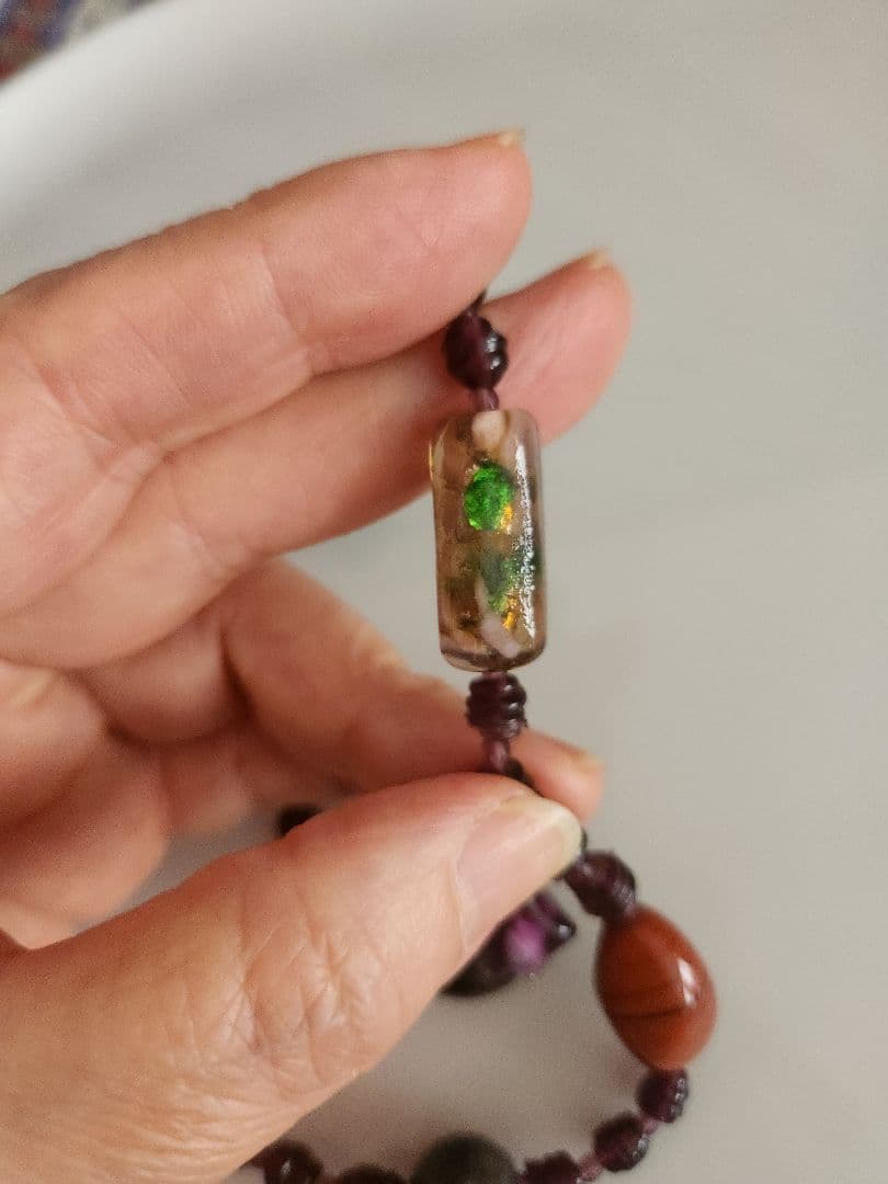 ラストセール！アトリエココ　ベネチアングラスネックレス　ハンドメイド　イタリア製