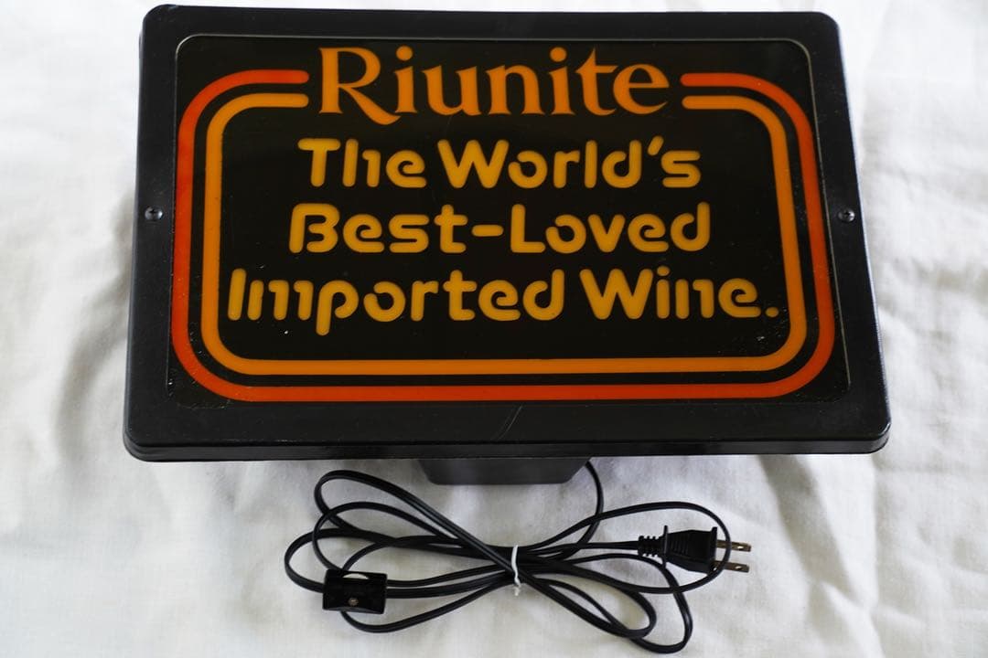 ヴィンテージ 80年代 Riunite 電光看板 照明