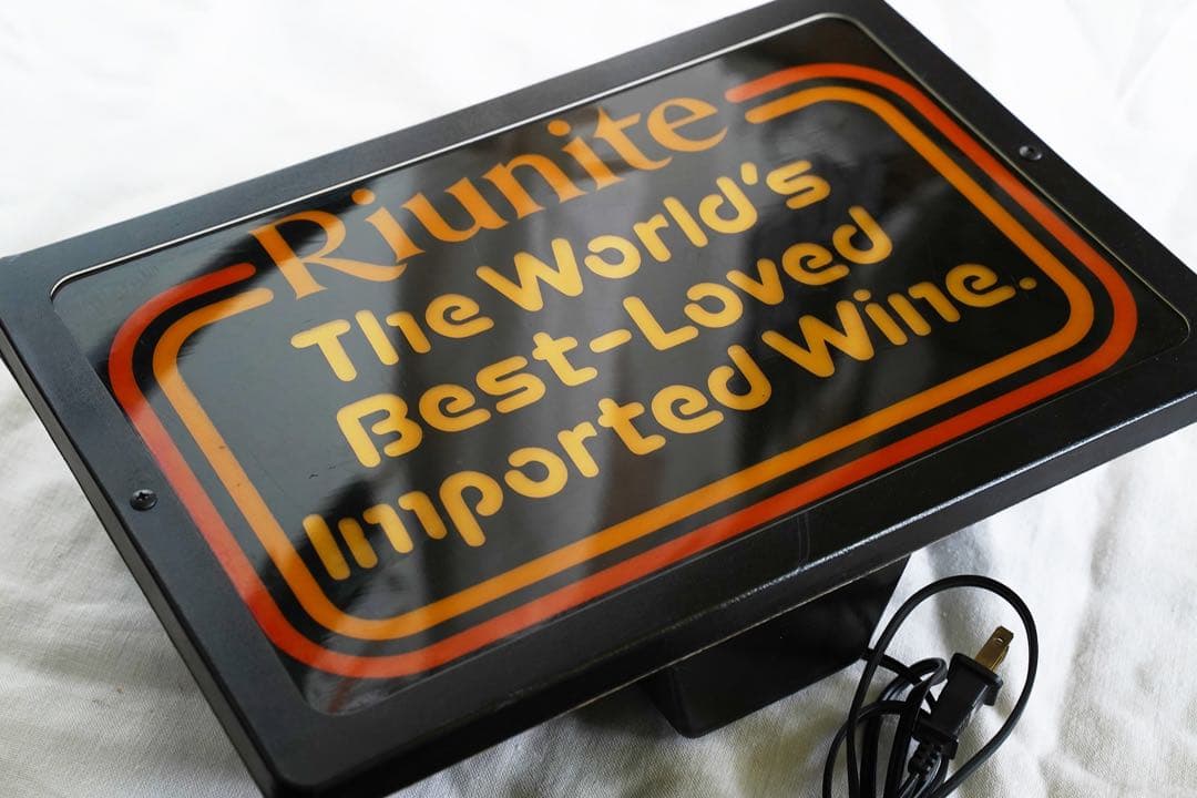 ヴィンテージ 80年代 Riunite 電光看板 照明