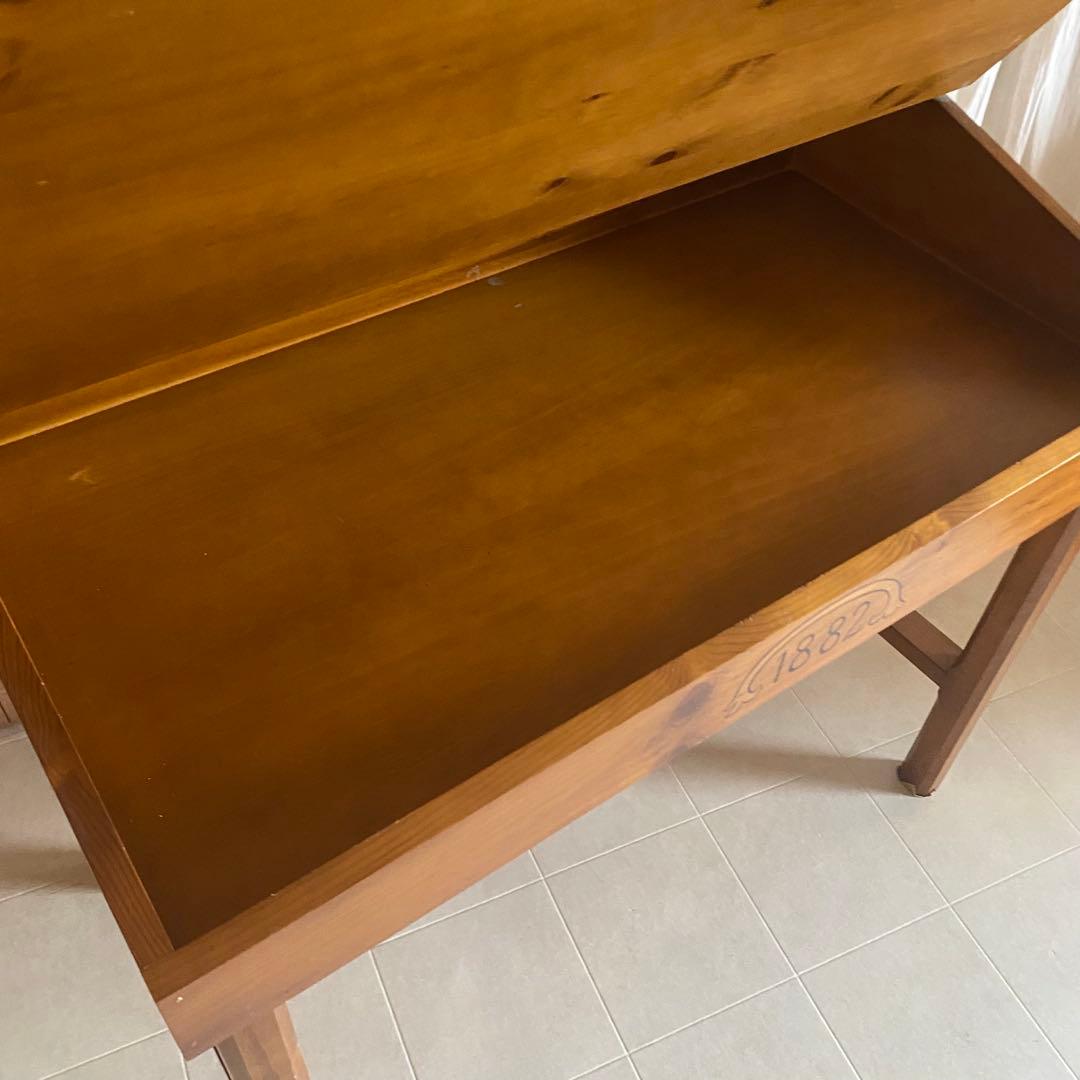 フランス　アンティーク　ドローイング　デスク　机　トールペイント　カントリー